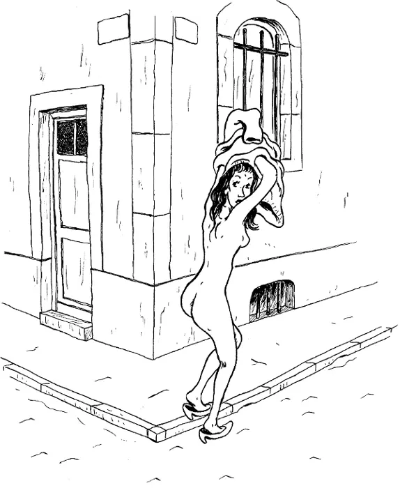 Une femme se dshabille en pleine rue,  Aix-en-Provence.